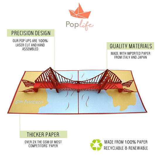 Golden Gate Bridge Pop Up Card