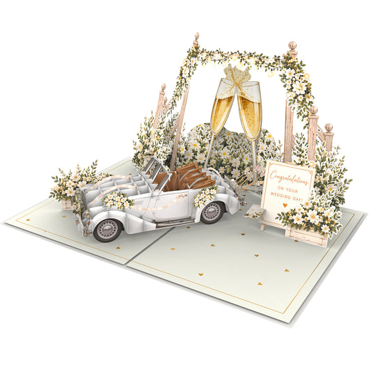 Congratulations on Your Wedding Day Pop Up Card