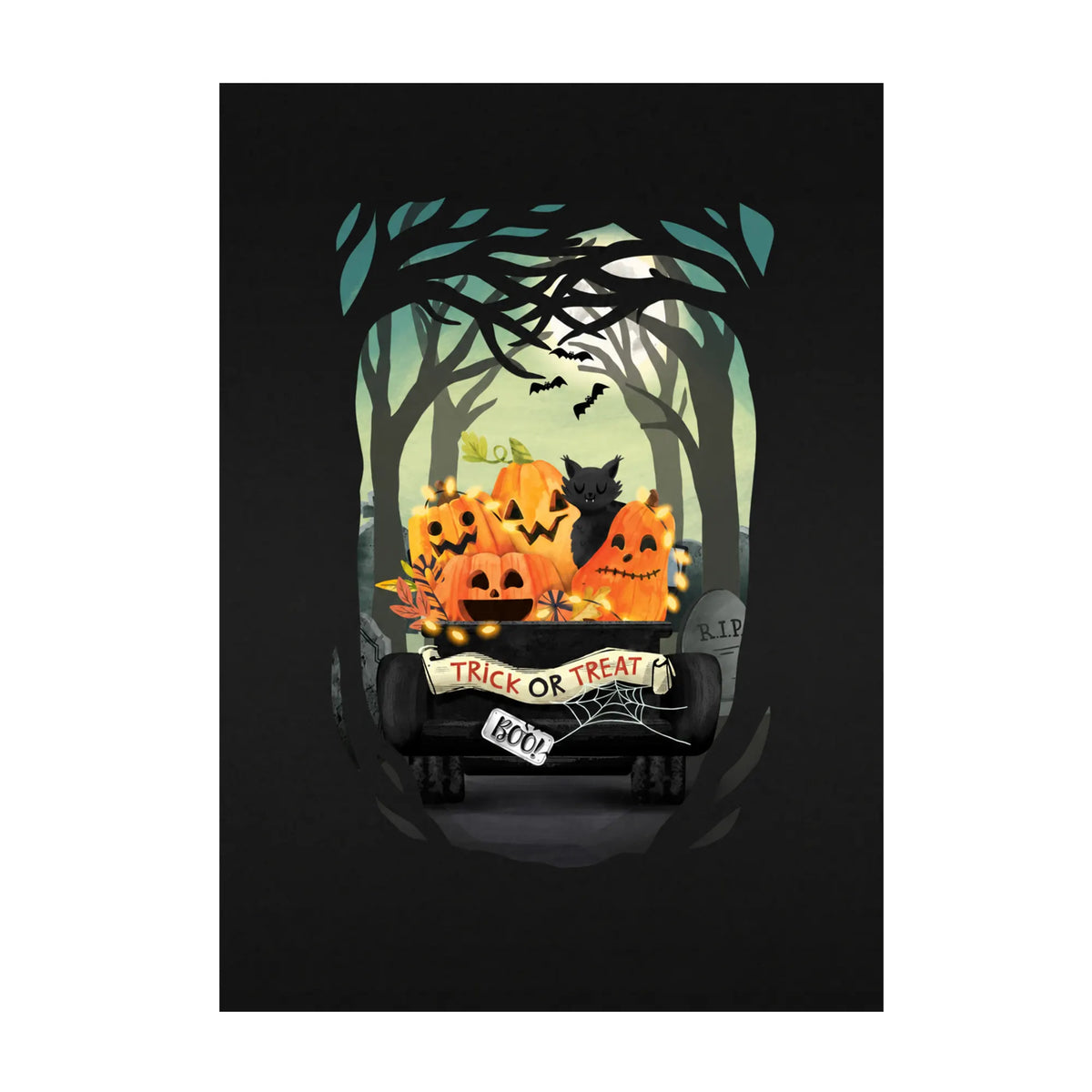 Pumpkin Truck Pop Up Card