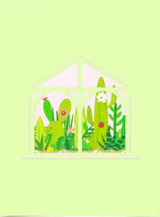 Greenhouse Garden Pop Up Card