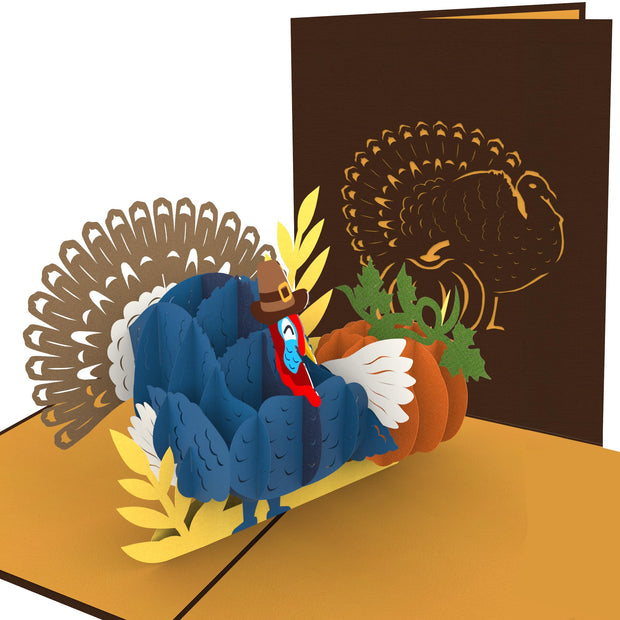 Autumn Turkey Pop Up Card