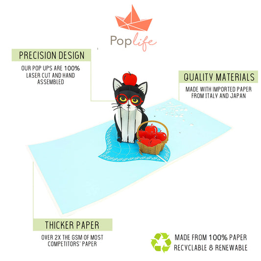 Playful Cat Pop Up Card