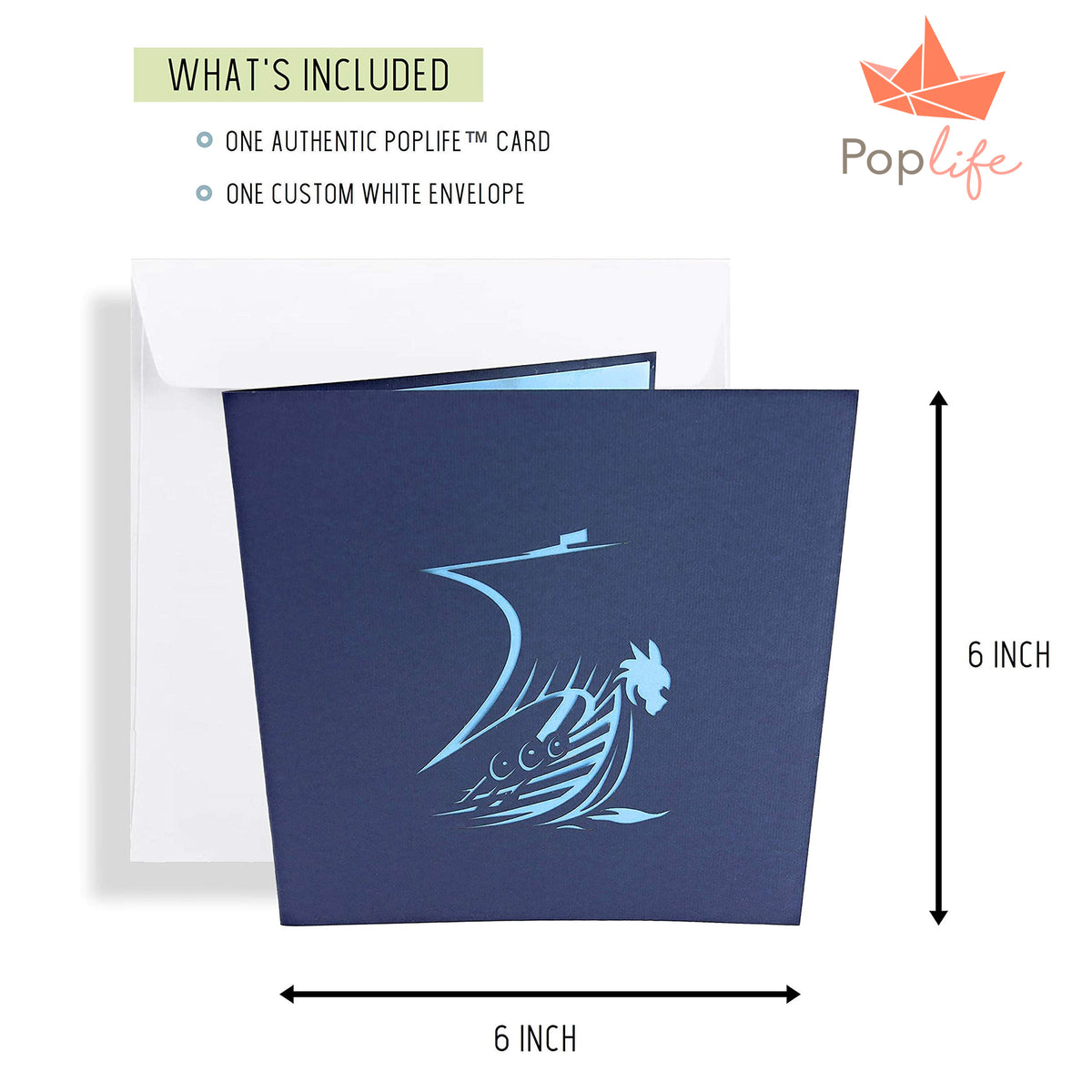 Norse Viking Ship Pop Up Card