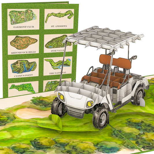 Golf Cart Pop Up Card