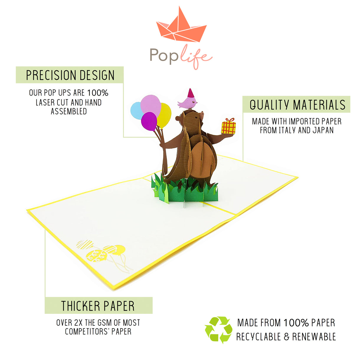 Dancing Bear Pop Up Card