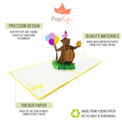 Dancing Bear Pop Up Card