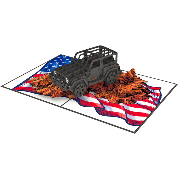 Jeep Truck Pop Up Card