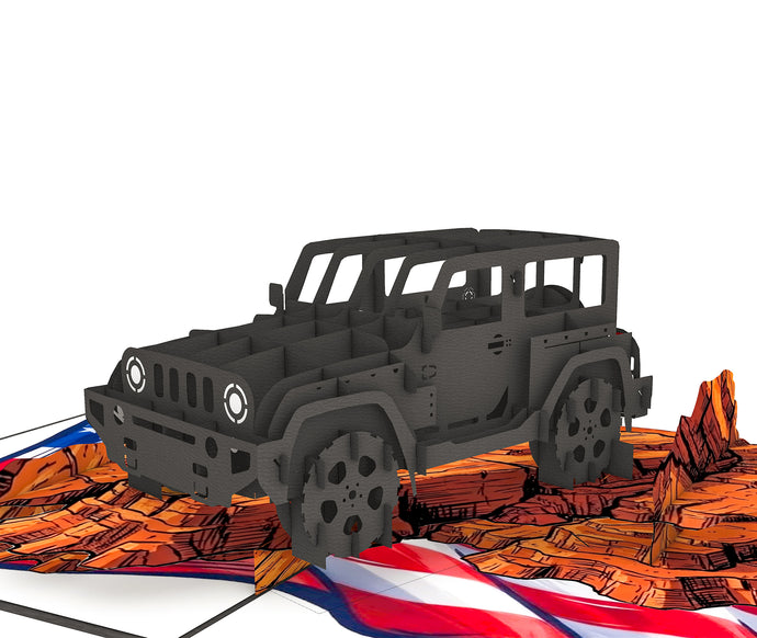 Jeep Truck Pop Up Card