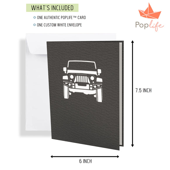 Jeep Truck Pop Up Card