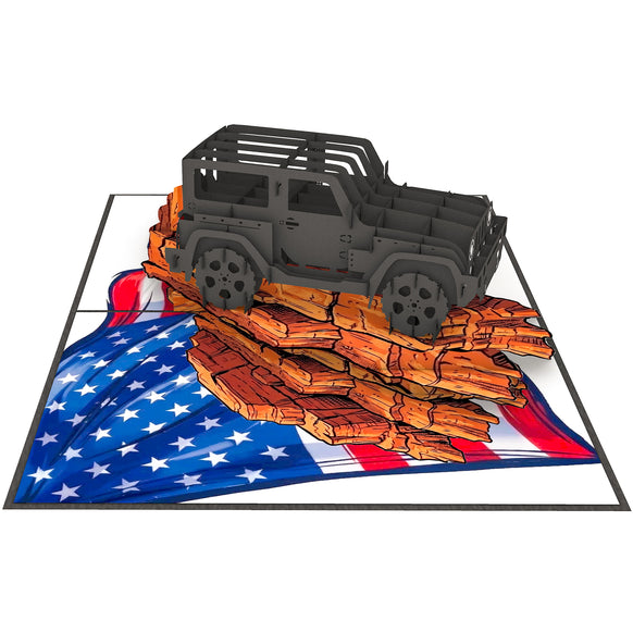 Jeep Truck Pop Up Card