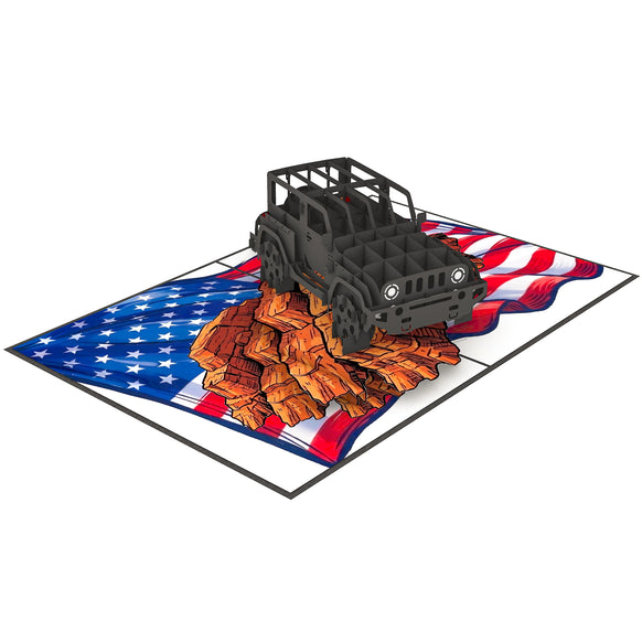 Jeep Truck Pop Up Card