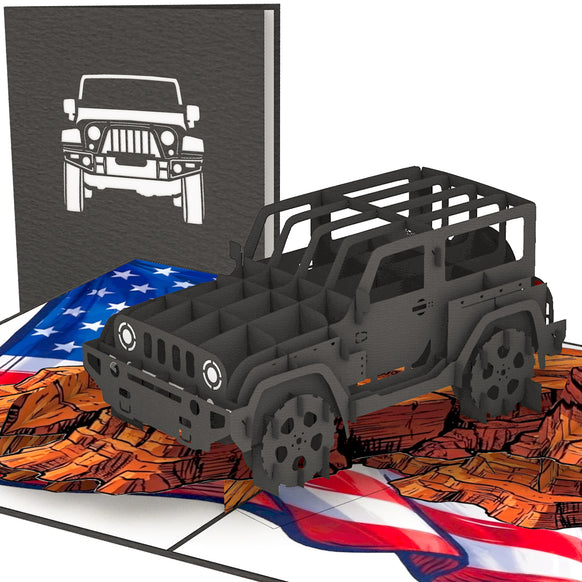 Jeep Truck Pop Up Card