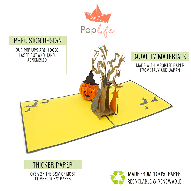 Halloween Pumpkin & Spooky Tree Pop Up Card