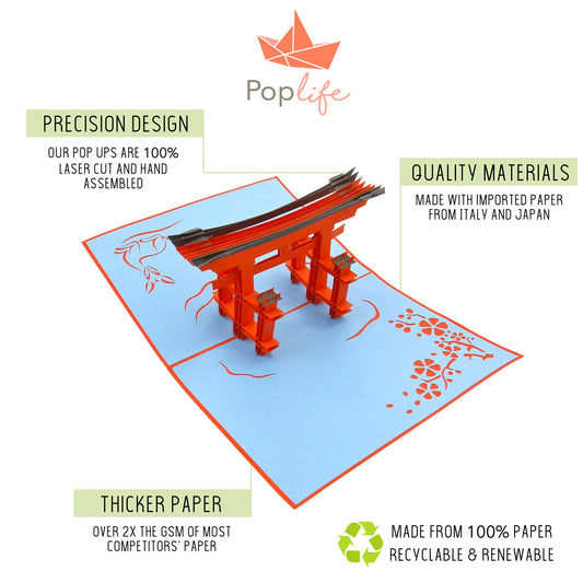 Torii Japan Gate Pop Up Card