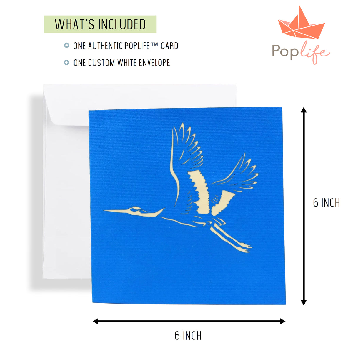 Crane Bird Pop Up Card