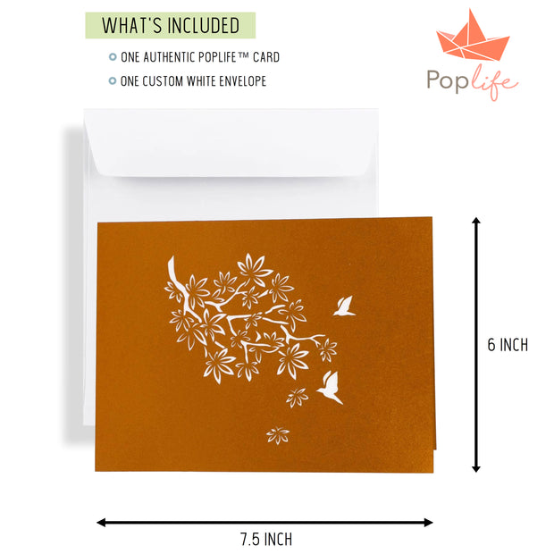 Orange Maple Tree Pop Up Card