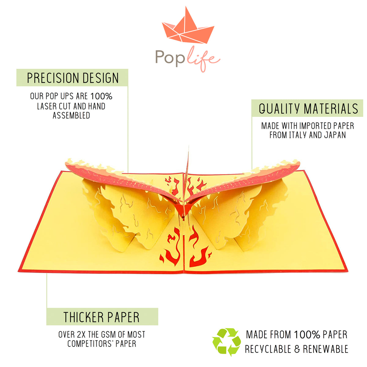 Rising Phoenix Pop Up Card
