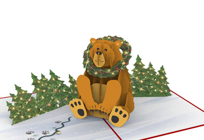 Holiday Bear Pop Up Card