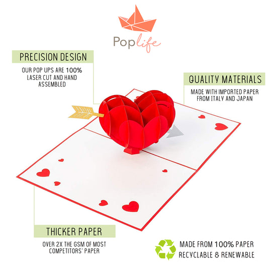 Cupid's Heart Pop Up Card