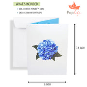 Blue Hydrangea Pop Up Card