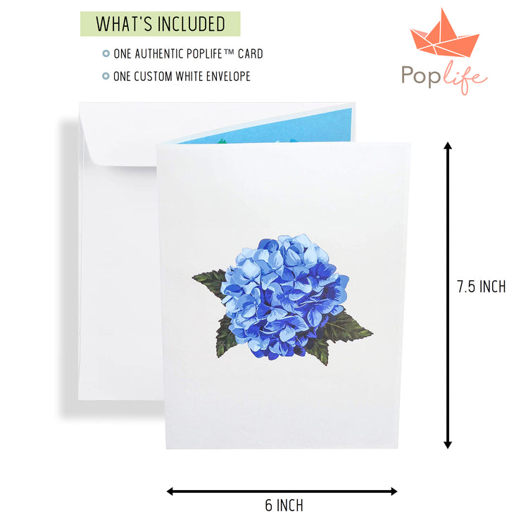 Blue Hydrangea Pop Up Card