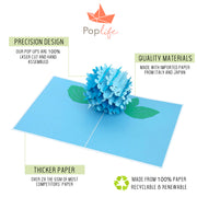 Blue Hydrangea Pop Up Card