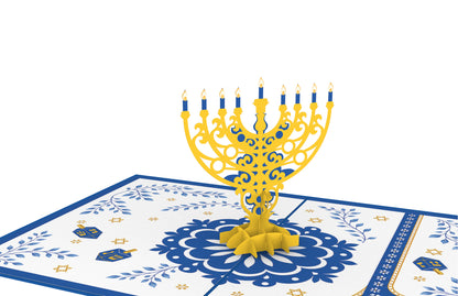 Hanukkah Menorah Pop Up Card