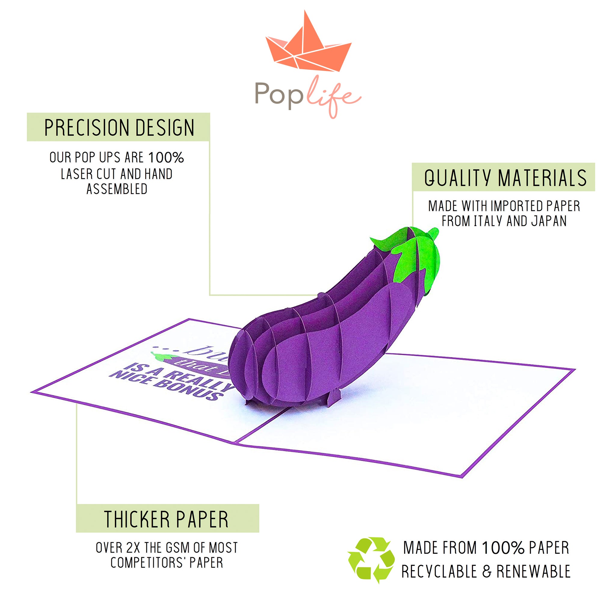 Naughty Eggplant Pop Up Card
