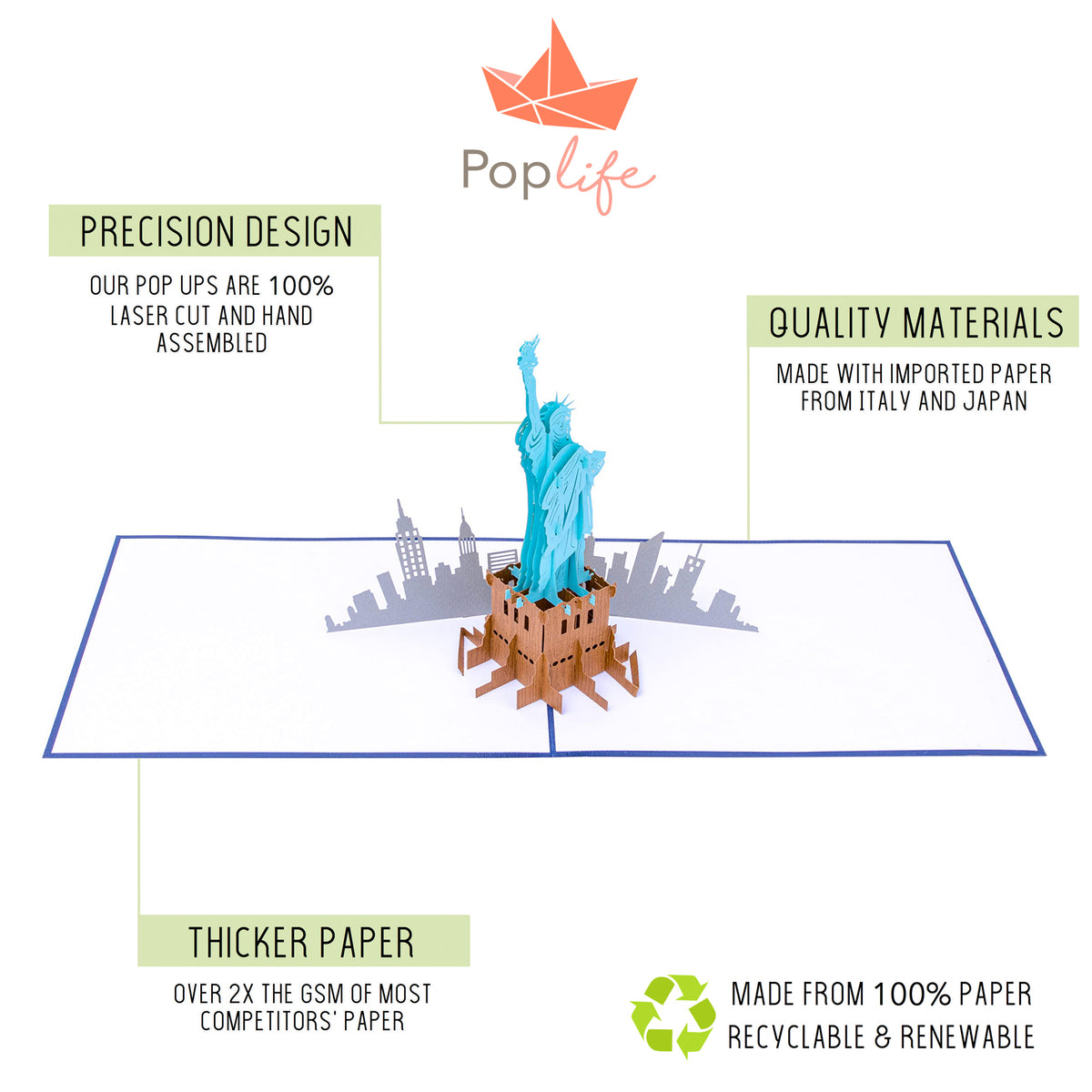 Statue of Liberty Pop Up Card