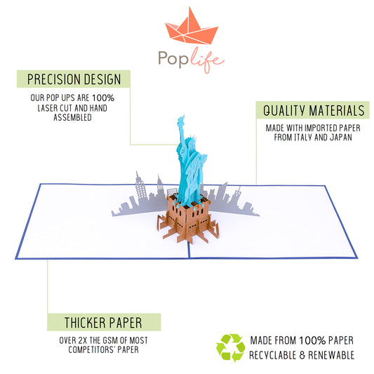 Statue of Liberty Pop Up Card