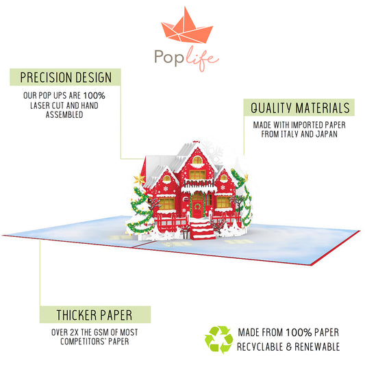 Home for Christmas Pop Up Card