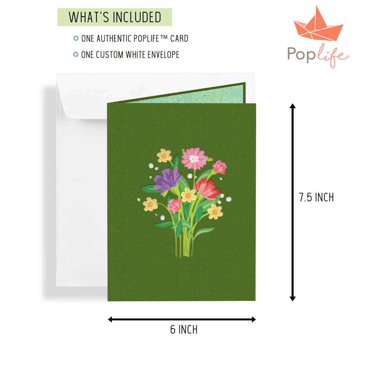 Wildflower Meadow & Mountains Pop Up Card