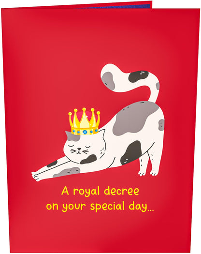 Royal Cat Pop Up Card