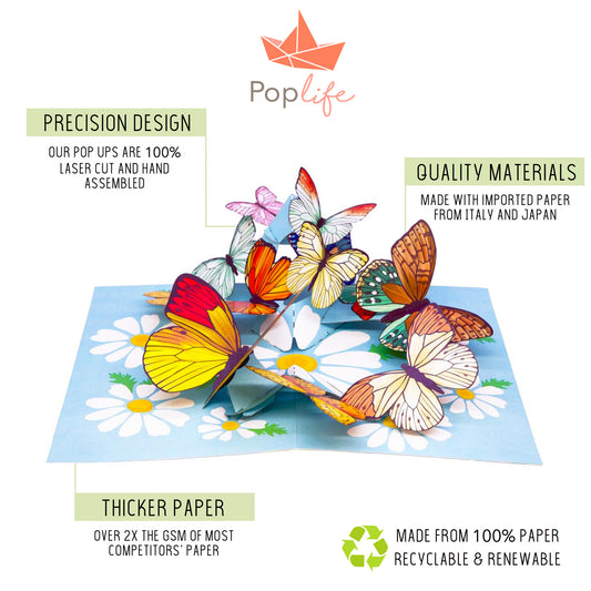 Spring Butterflies Pop Up Card