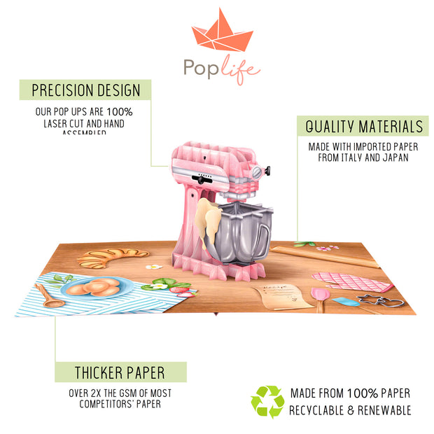 Baking Standmixer Pop Up Card