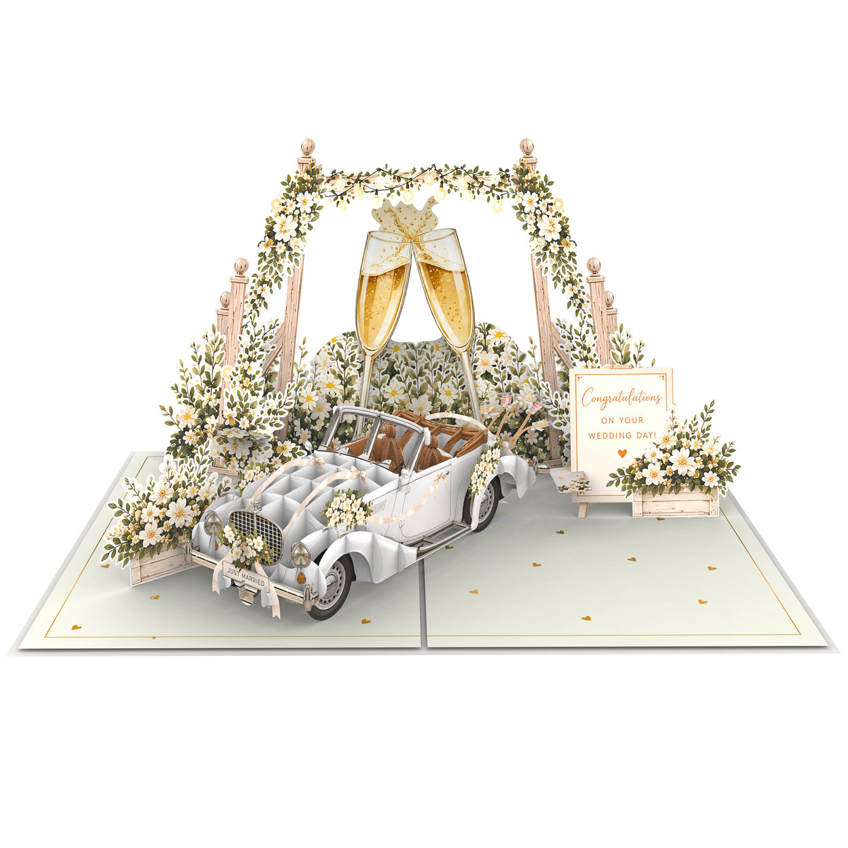 Congratulations on Your Wedding Day Pop Up Card