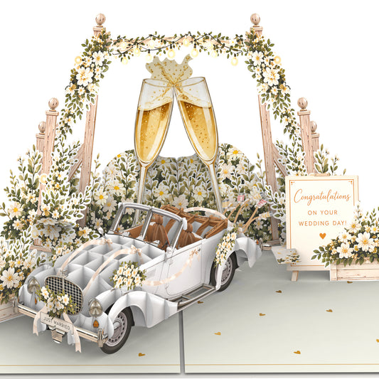 Congratulations on Your Wedding Day Pop Up Card