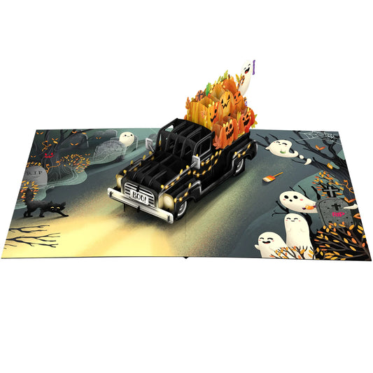 Pumpkin Truck Pop Up Card