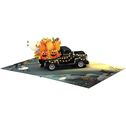 Pumpkin Truck Pop Up Card