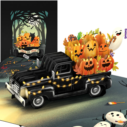 Pumpkin Truck Pop Up Card