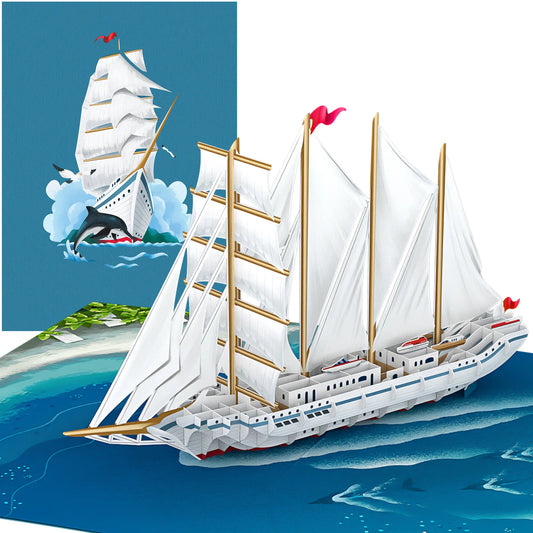 Sailing Cruise Ship Pop Up Card