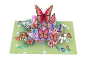 Butterflies on Flowers Pop Up Card