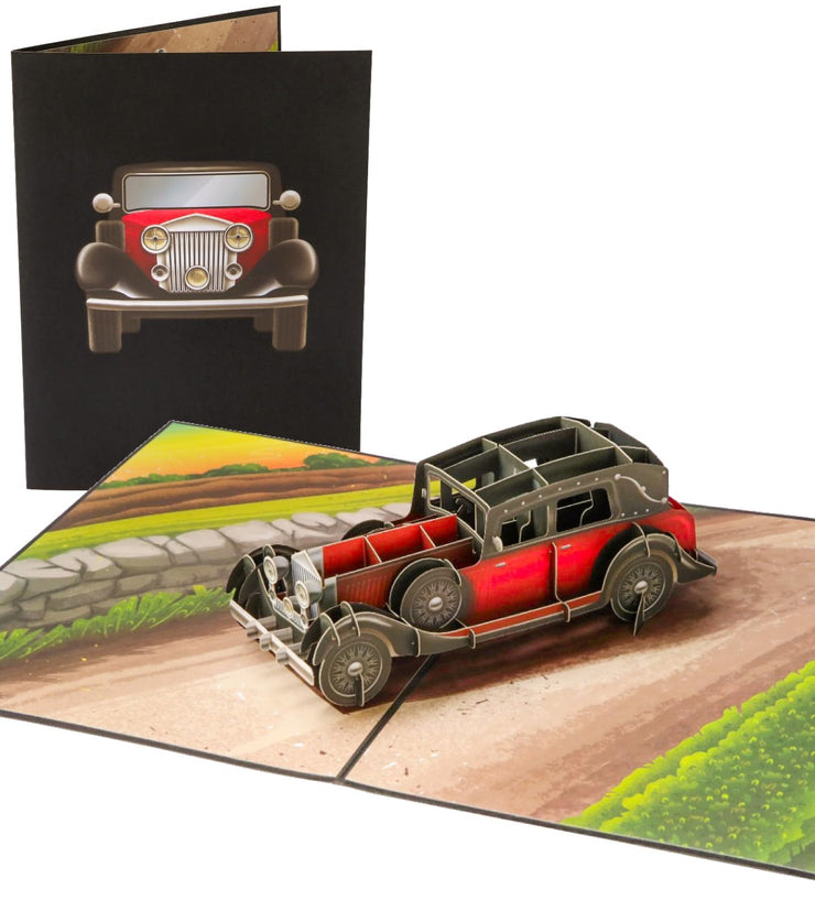 old car cards with monsters Classic Automobile Pop Up Card – PopLife