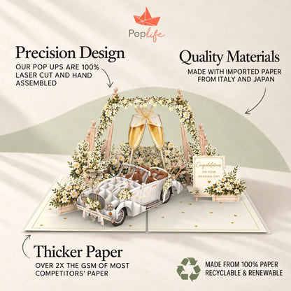 Congratulations on Your Wedding Day Pop Up Card