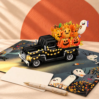 Pumpkin Truck Pop Up Card
