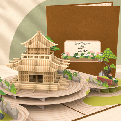 Japanese Zen Garden Pop Up Card