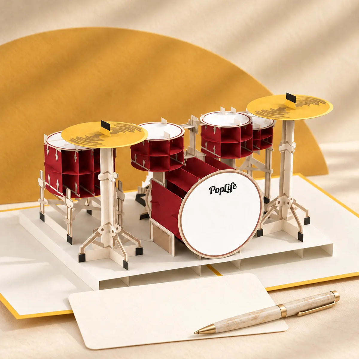 Drum Kit Pop Up Card