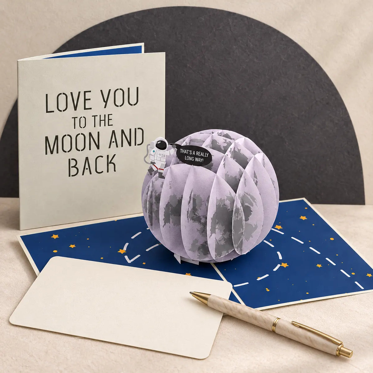 Love You to the MOON and Back Pop Up Card