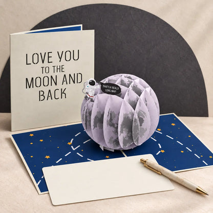Love You to the MOON and Back Pop Up Card