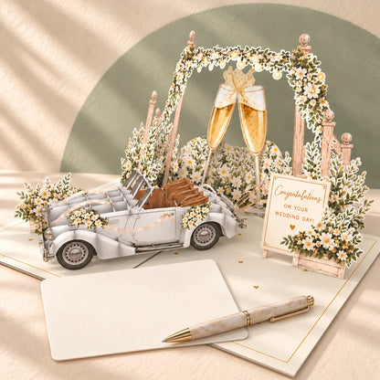 Congratulations on Your Wedding Day Pop Up Card